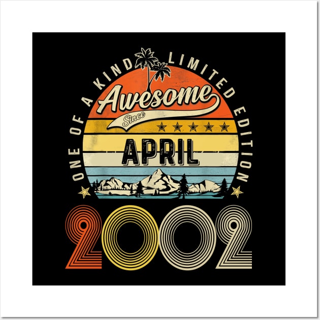 Awesome Since April 2002 Vintage 21st Birthday Wall Art by Centorinoruben.Butterfly